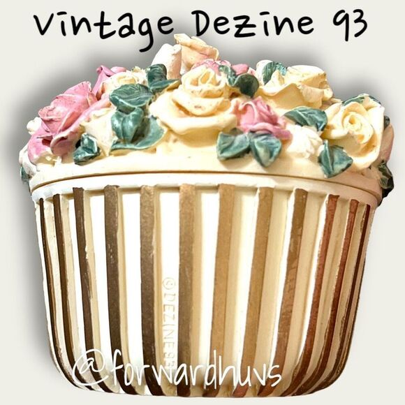 Vintage Charm: 1993 Dezine Floral Trinket Box - Picture 8 of 10